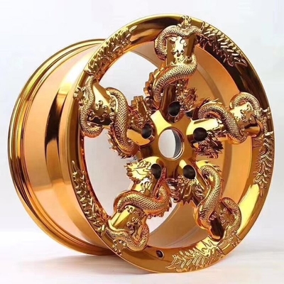 Pengzhen Gold Dragon Winding China Aluminum Handmade Custom Forged Custom Wheel For Luxurious Car